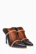 Black Maureen Leather Mules