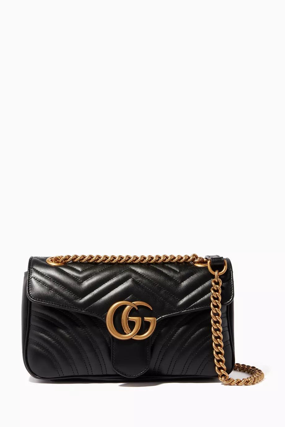 Black Small GG Marmont 2.0 Matelassé Shoulder Bag