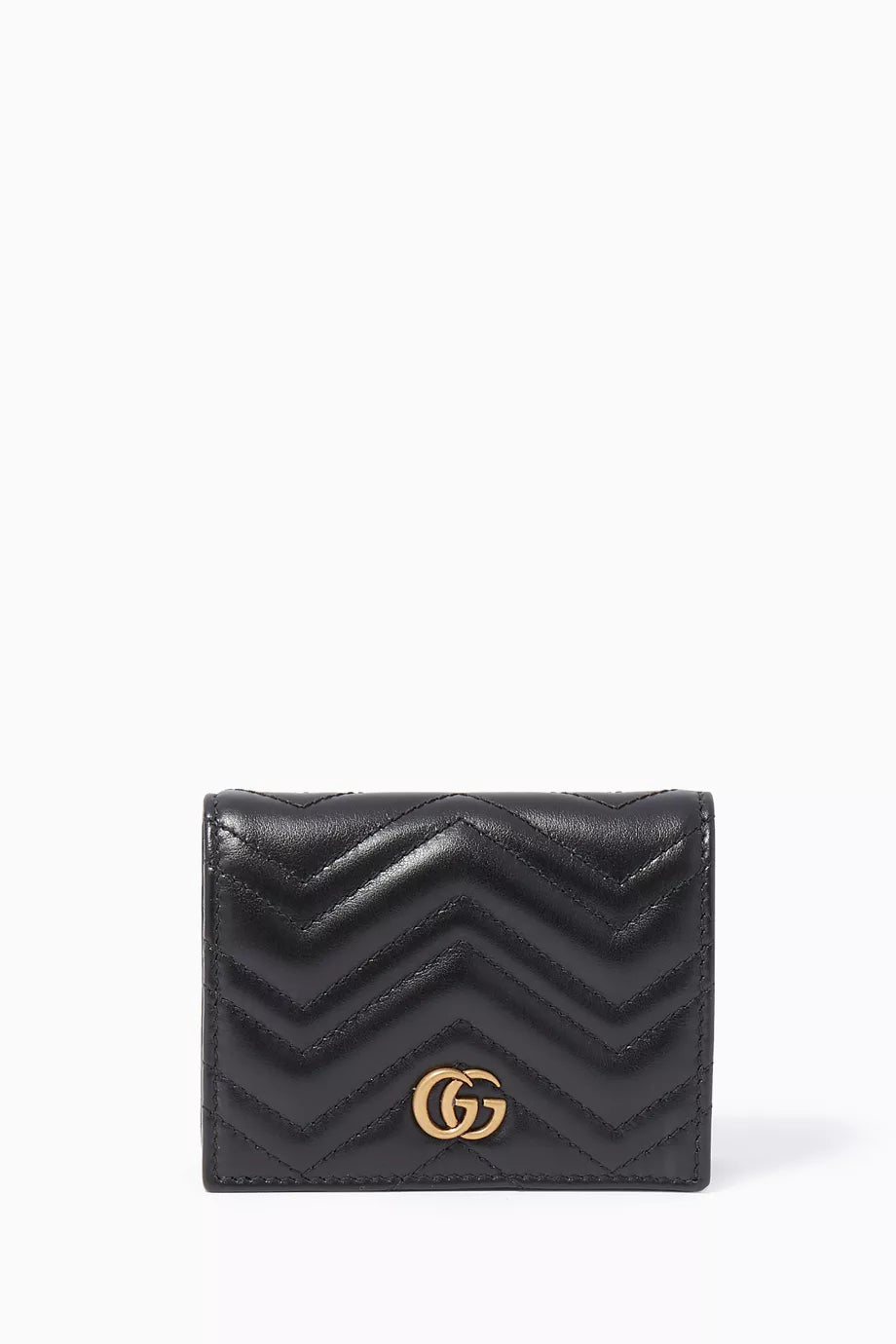 Black GG Marmont Matelassé Wallet
