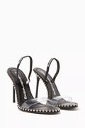 Black Nova Studded Slingback Sandals