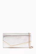 Emmie Glitter Leather Clutch Bag