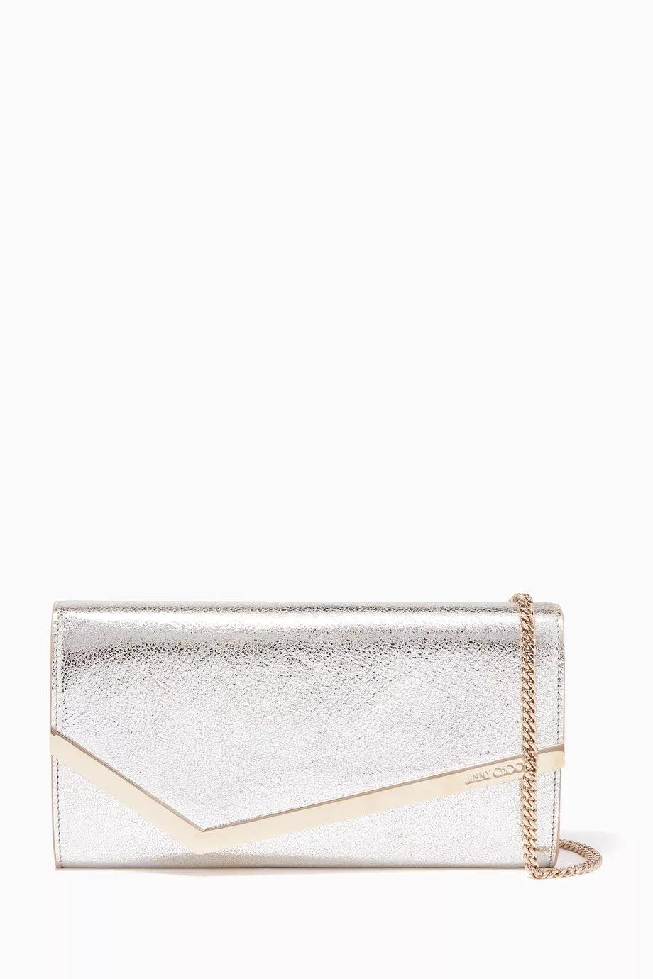 Emmie Glitter Leather Clutch Bag