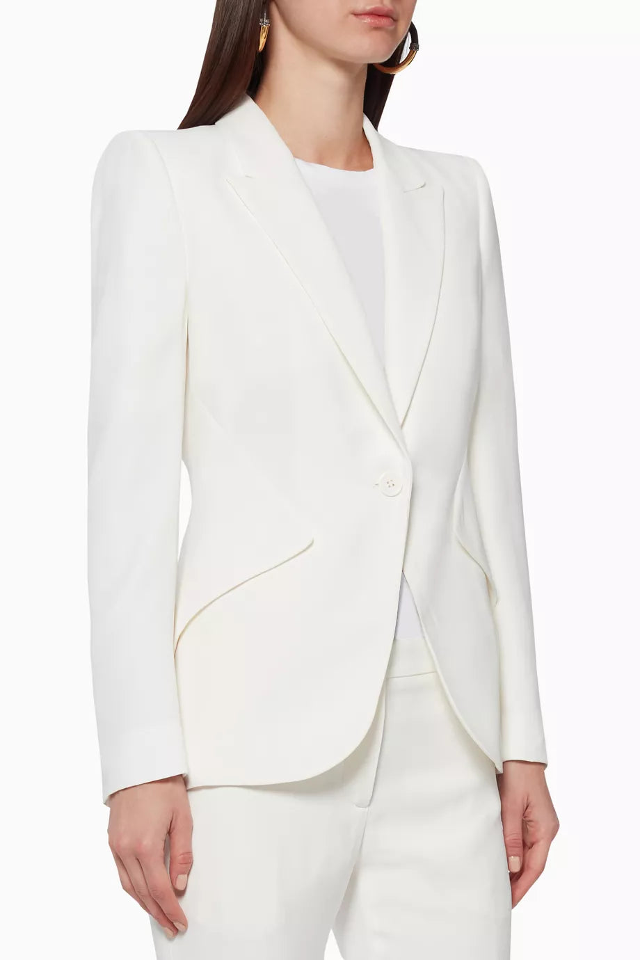Leaf Crepe Tailored Jacket