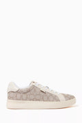 Lowline Signature Sneakers in Leather & Jacquard