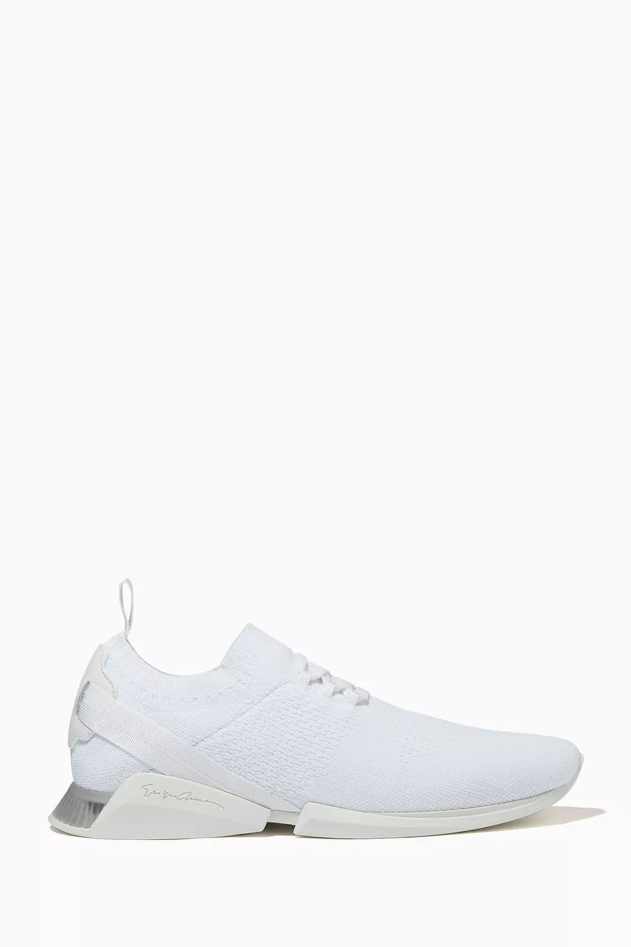 Logo Knitted Sneakers in Canvas