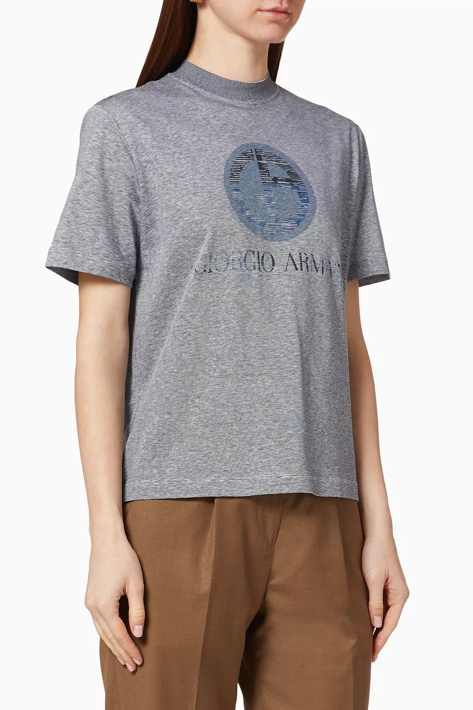 Logo Print Cotton Blend T-Shirt