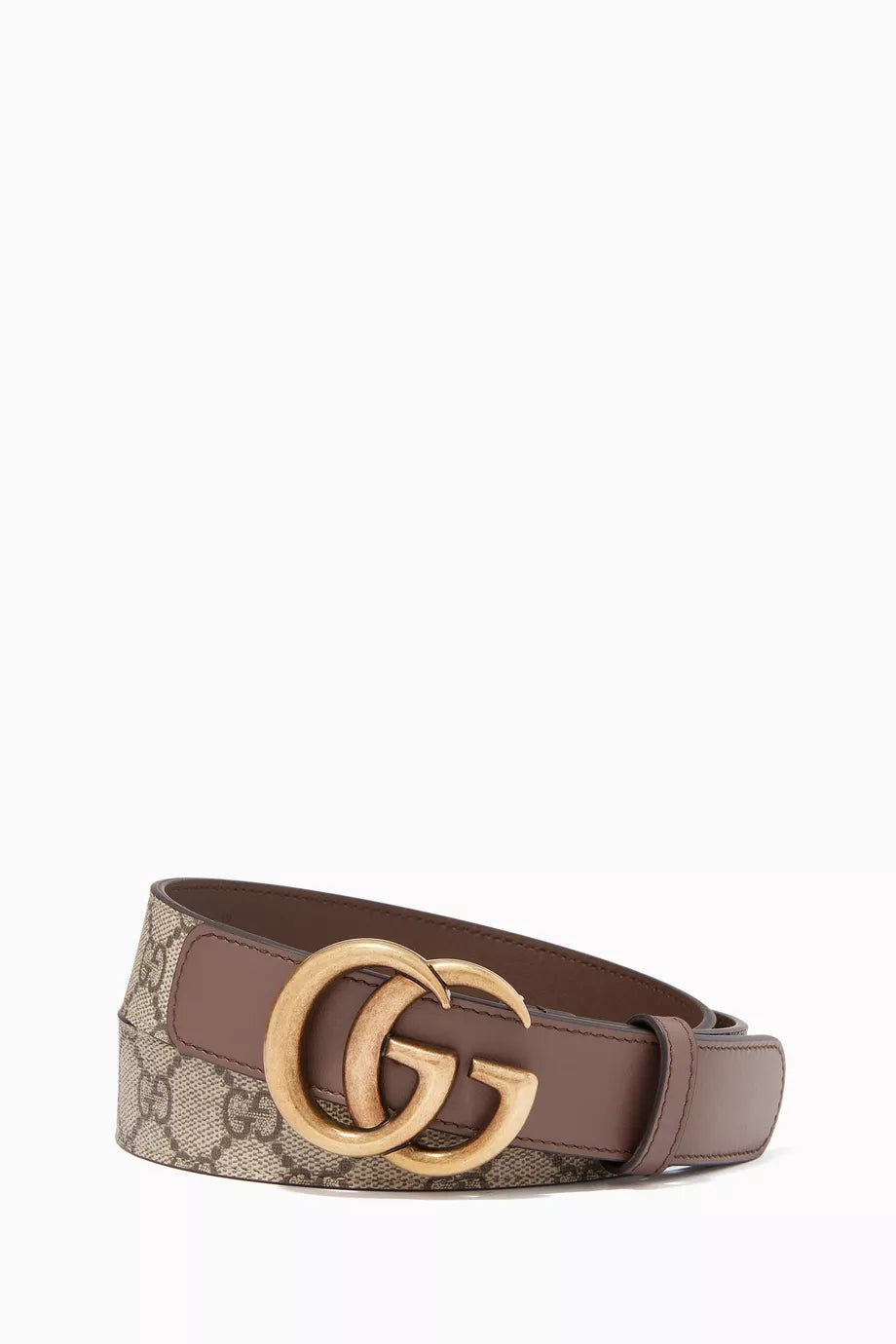 Double G Buckle Belt in Leather