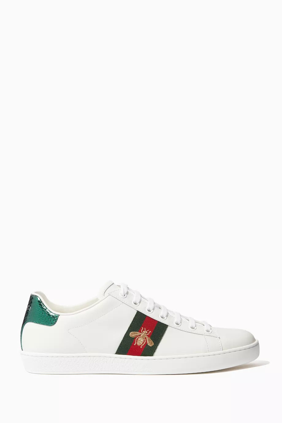 Ace Embroidered Low Top Sneakers in Leather
