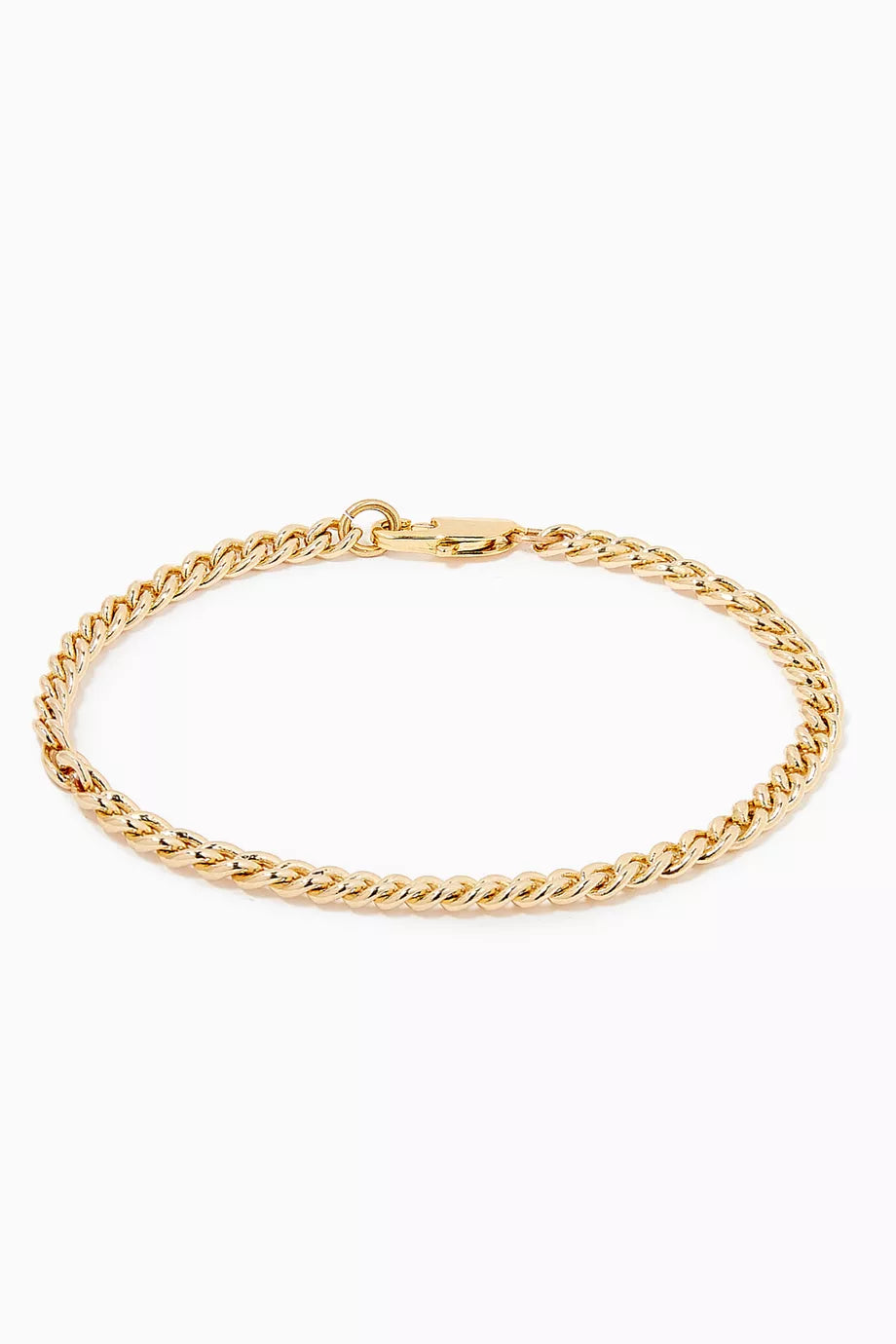 Curb Chain Bracelet with 14kt Gold Plating
