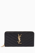 Cassandre Zip Around Wallet in Matelassé Leather