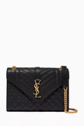 Medium Envelope Shoulder Bag in Grainy Leather