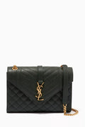 Medium Envelope Shoulder Bag in Grainy Leather