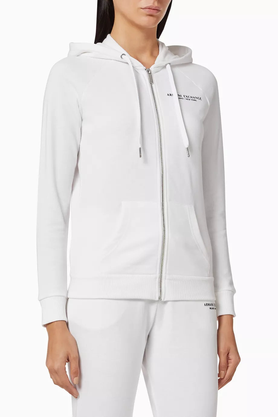 Logo Zip Hoodie in Cotton Terry