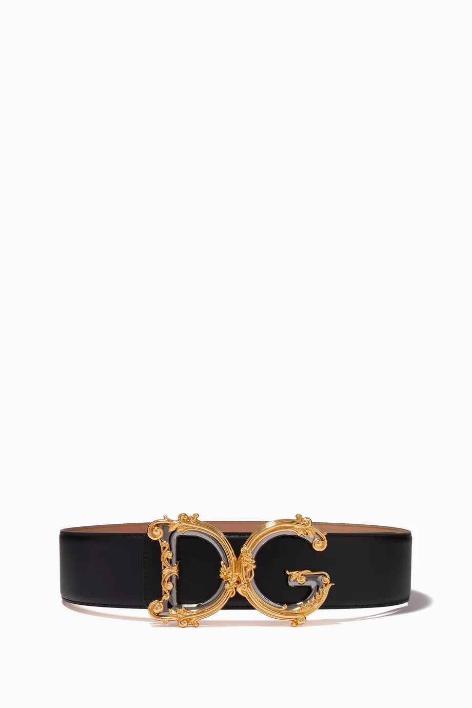 Baroque DG Logo Wide Belt in Leather