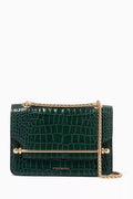 Mini East West Bag in Croco Embossed Leather