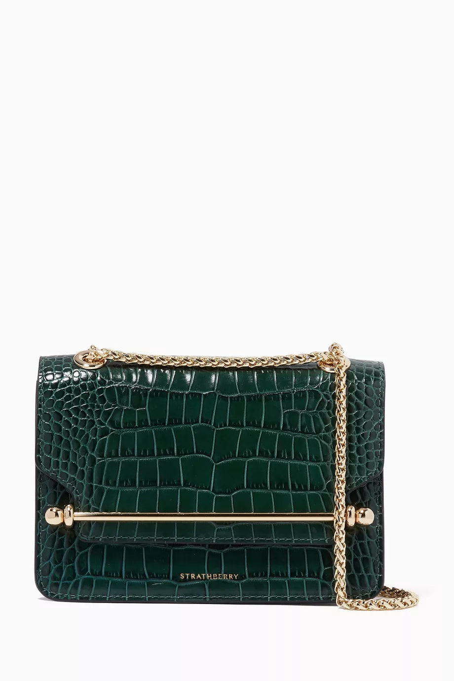 Mini East West Bag in Croco Embossed Leather