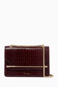 Mini East West Bag in Croco Embossed Leather