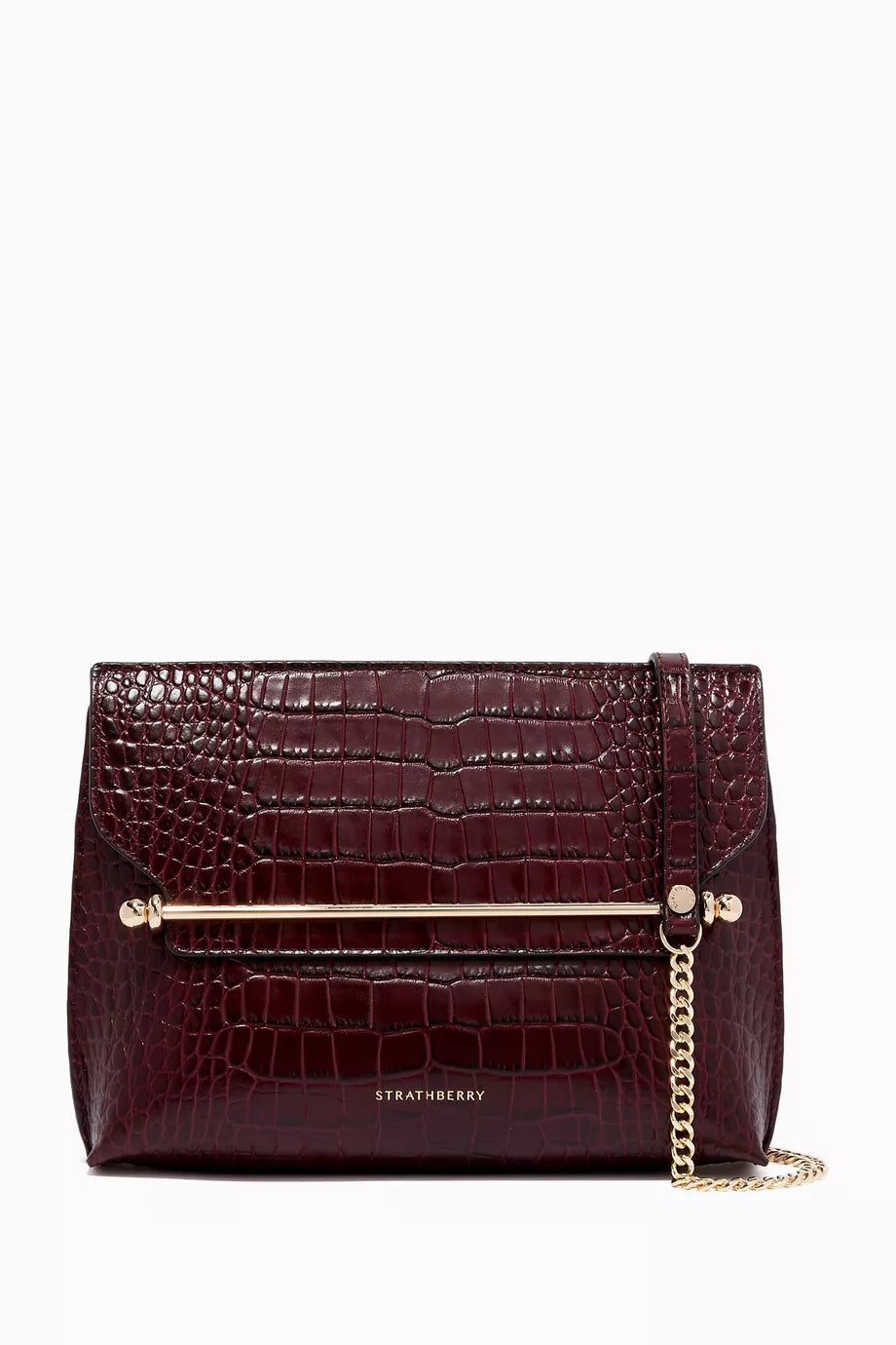 Stylist Crossbody Bag in Croco Embossed Leather