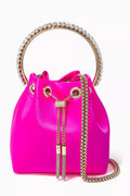 Bon Bon Crystal Handle Bag in Satin