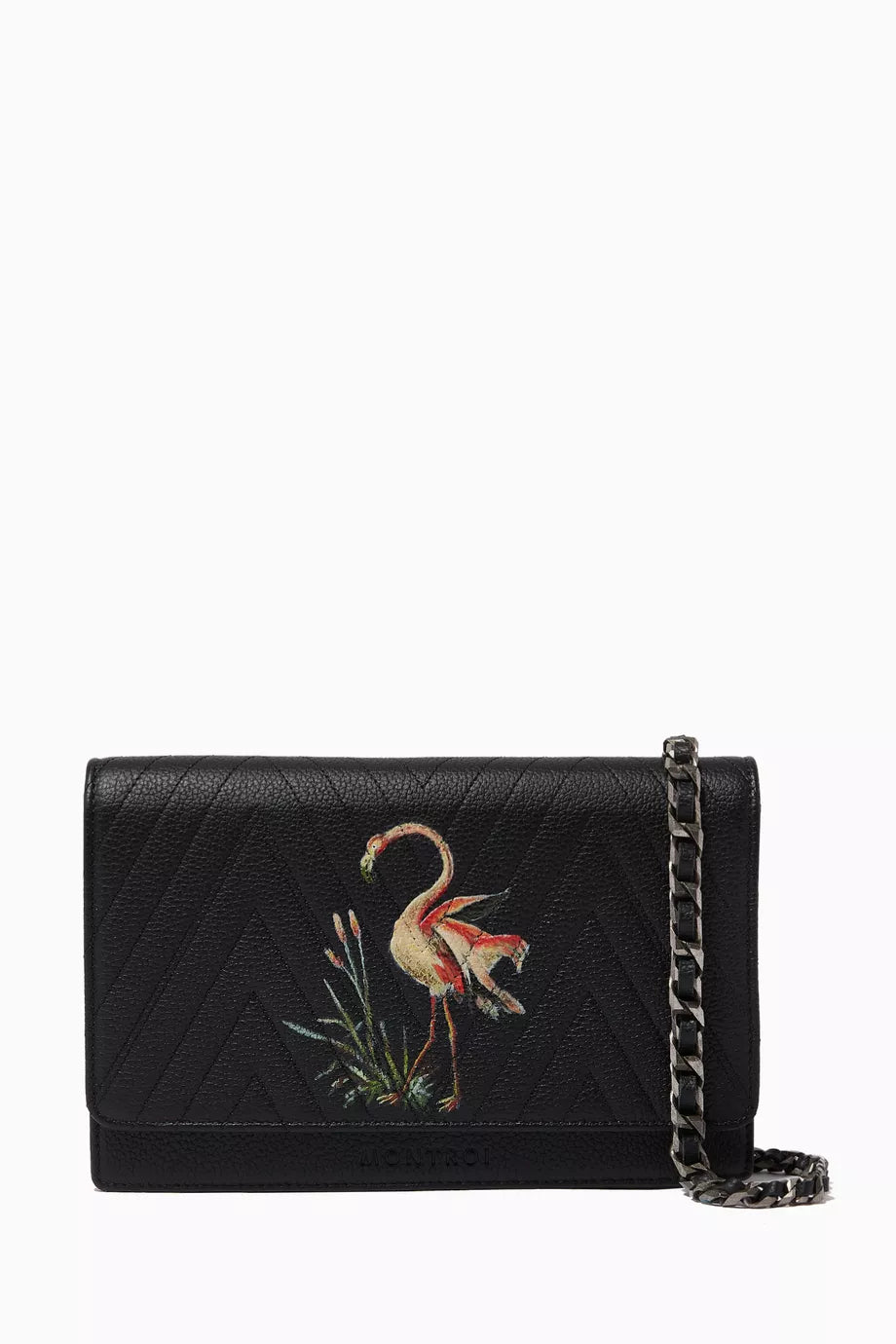 Flamingo Wallet on Chain in Leather