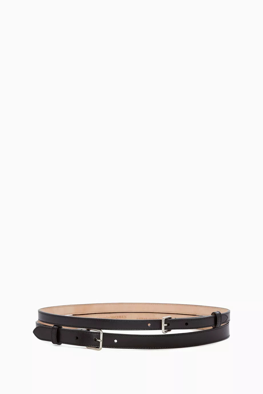 Double Thin Belt in Calfskin