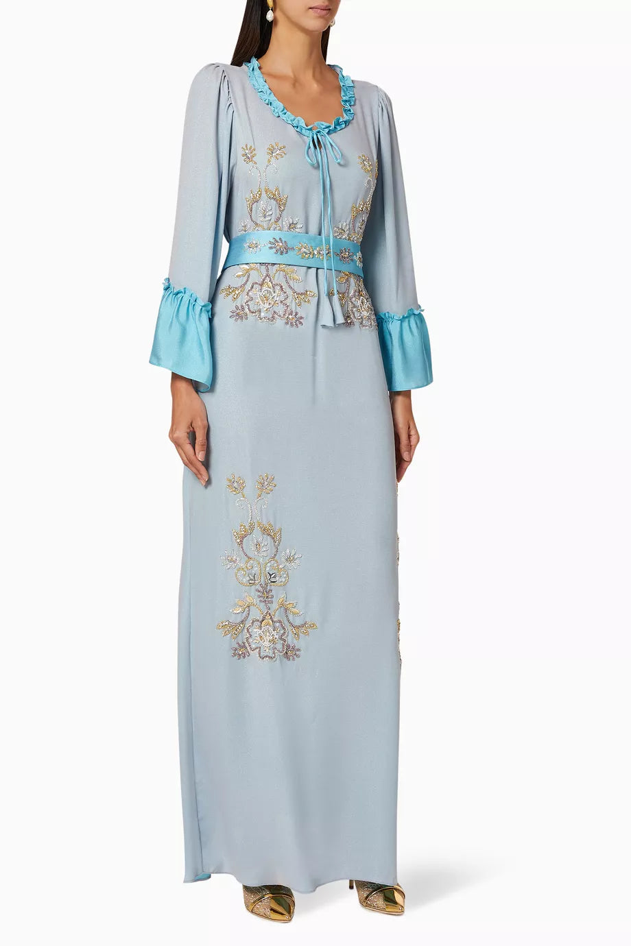 Embellished Belted Kaftan