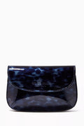La Prima Card Holder in Tortoise Print Leather