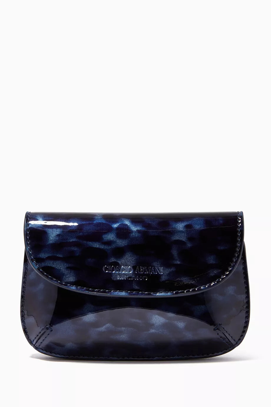 La Prima Card Holder in Tortoise Print Leather