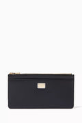 Large Card Case with DG Plate in Dauphine Leather