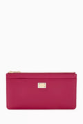 Large Zip Card Case in Dauphine Leather