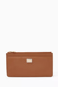 Large Zip Card Case in Dauphine Leather