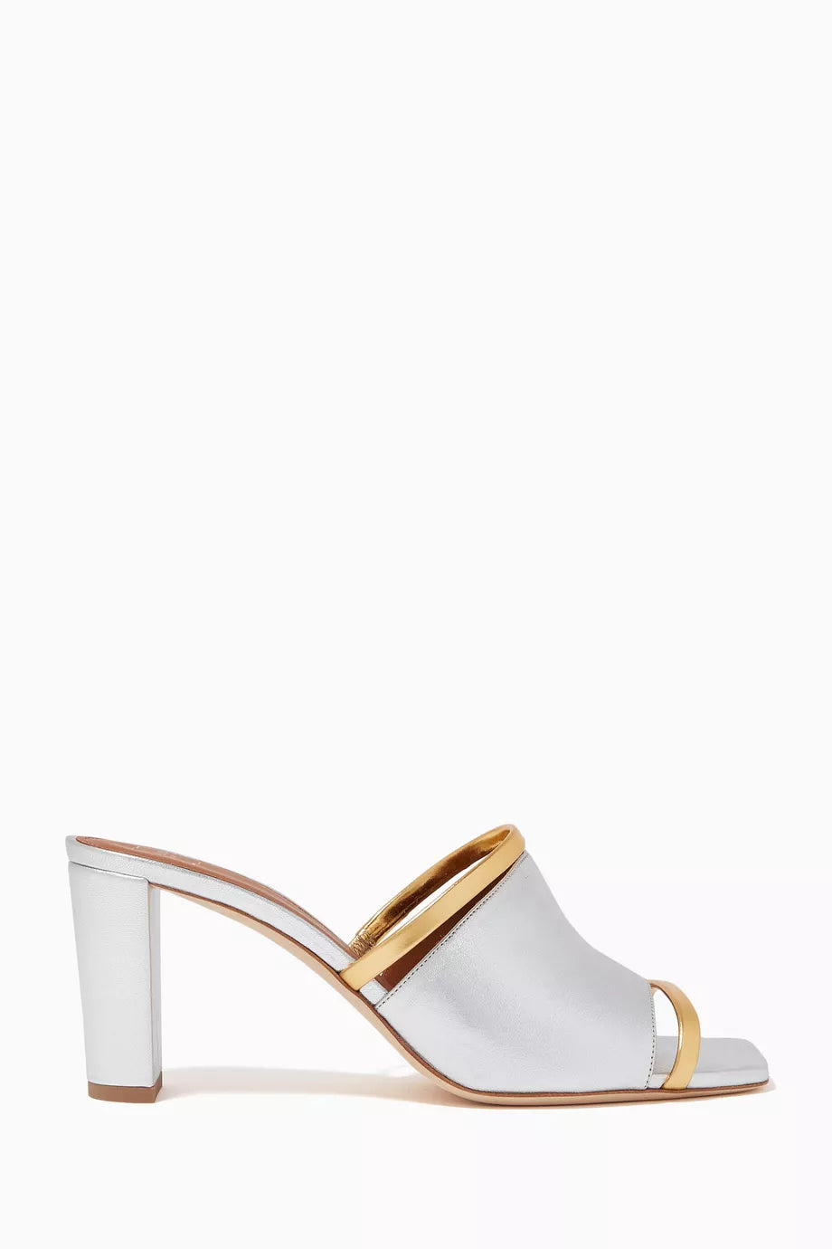 Demi 70 Mules in Metallic Leather