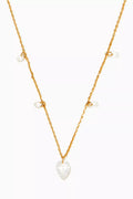 Floating Cubic Zirconia Necklace in Gold Plating