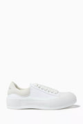 Deck Lace Up Plimsolls in Canvas
