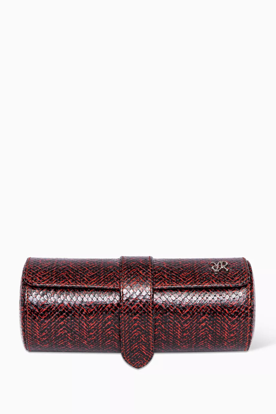 Brompton Three Watch Roll in Croc-Effect Leather