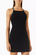 Jacquard-logo Mini Dress in Stretch-knit