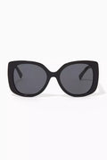 Logo Cat-eye Sunglasses in Acetate