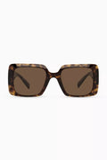 Rectangle Sunglasses with Medusa Medallion