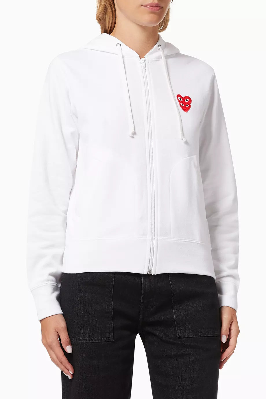 Double Heart Sweatshirt in Cotton Terry