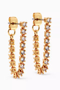 Ballier Chain Stud Earrings in 18kt Gold-plated Brass