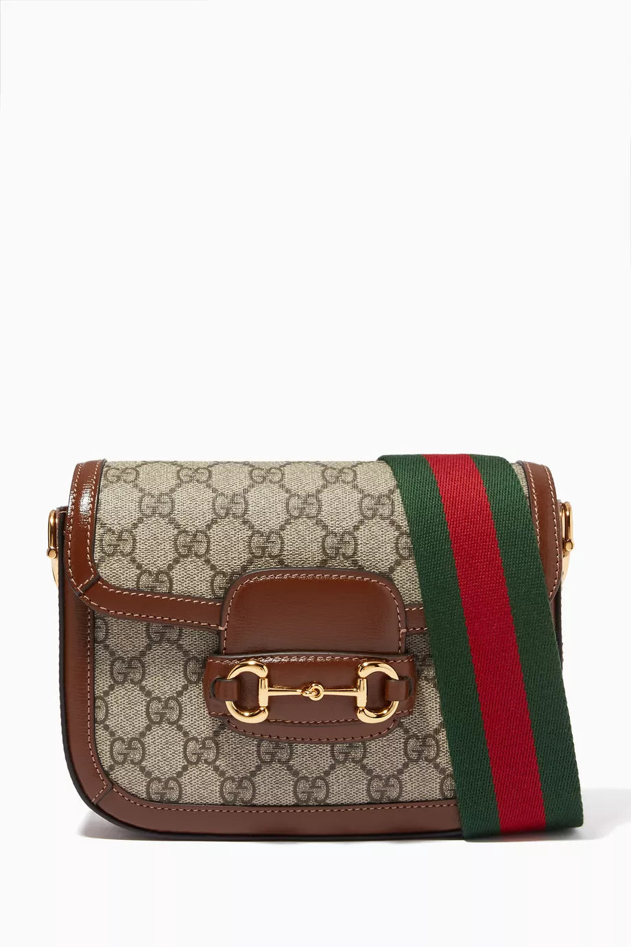 Mini Gucci 1955 Horsebit Shoulder Bag in GG Supreme Canvas