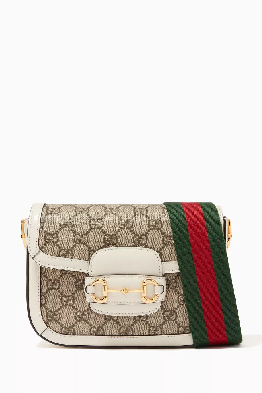 Mini Gucci 1955 Horsebit Shoulder Bag in GG Supreme Canvas