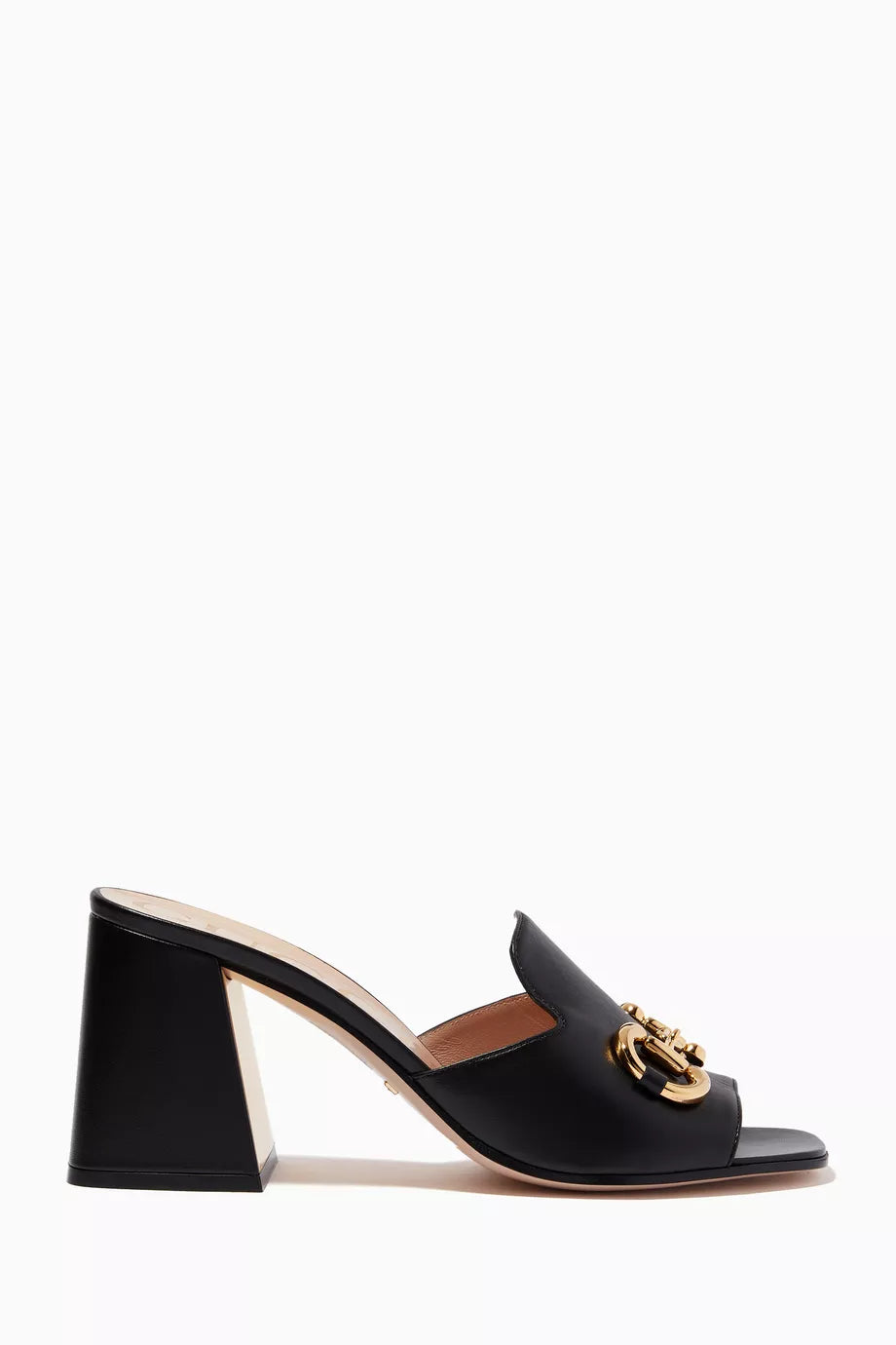 Horsebit Slide Sandals in Leather