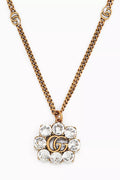 Crystal Double G Necklace
