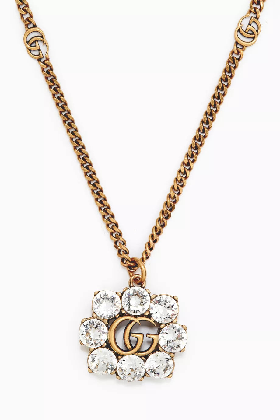 Crystal Double G Necklace