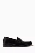 Le Loafer Monogram Penny Slippers in Smooth Leather