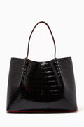 Cabarock Tote Bag in Croc-effect Leather