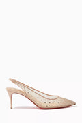 Follies Strass Sling 70 Pumps in Mesh & Suede Lamé