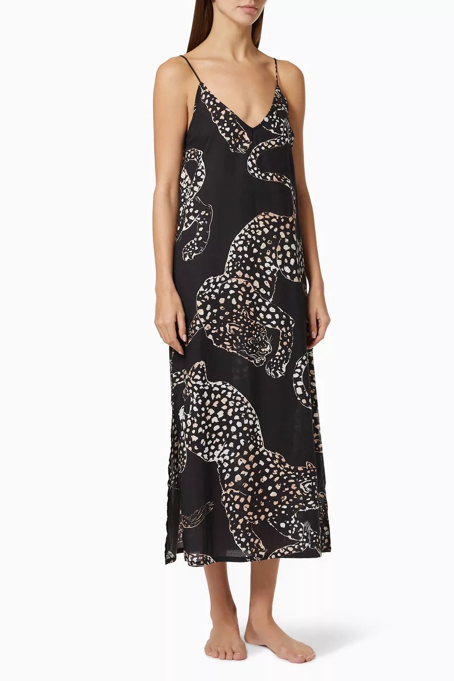Jag Print Slip Nightie in Cotton