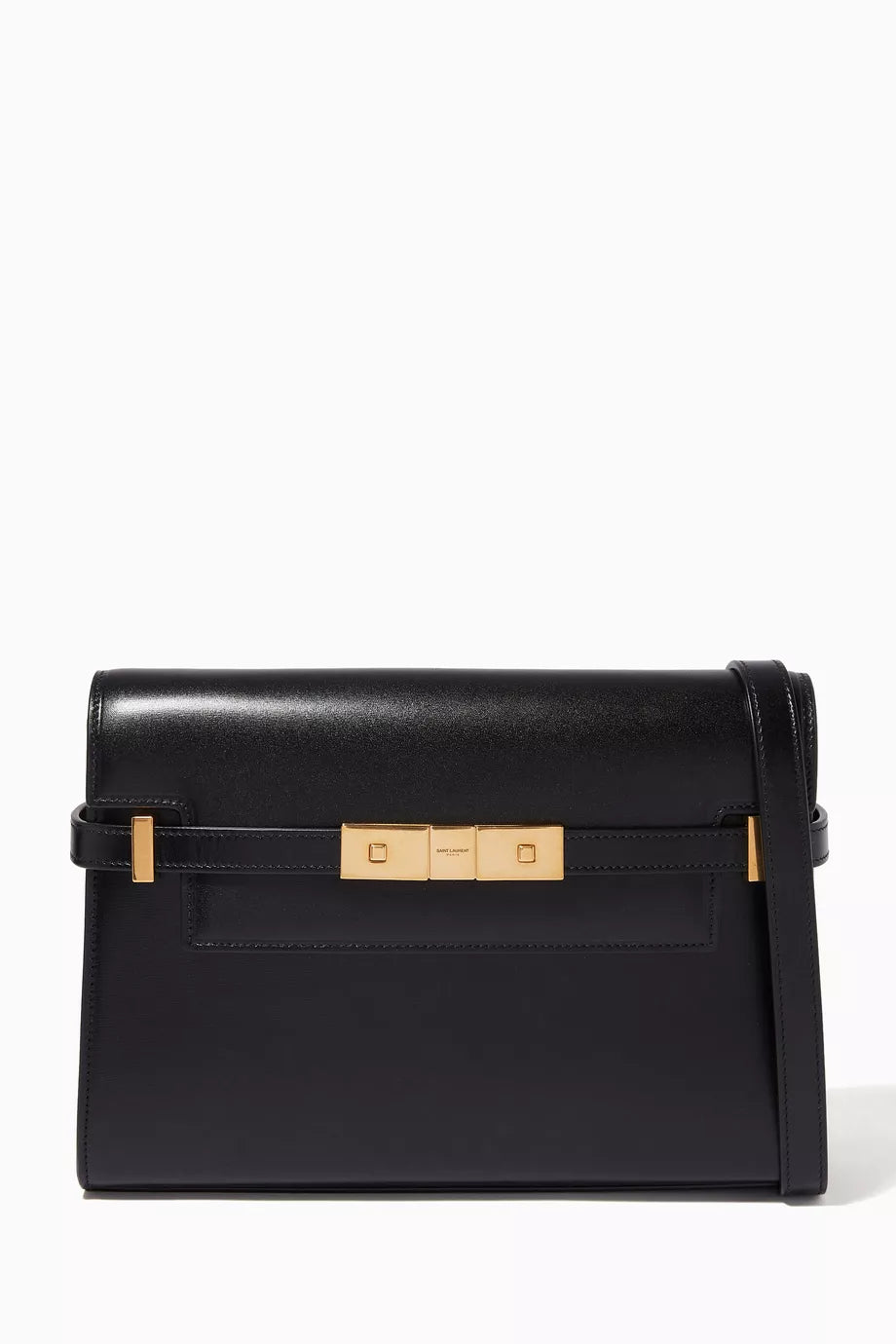 Manhattan Small Shoulder Bag in Box SAINT LAURENT Leather